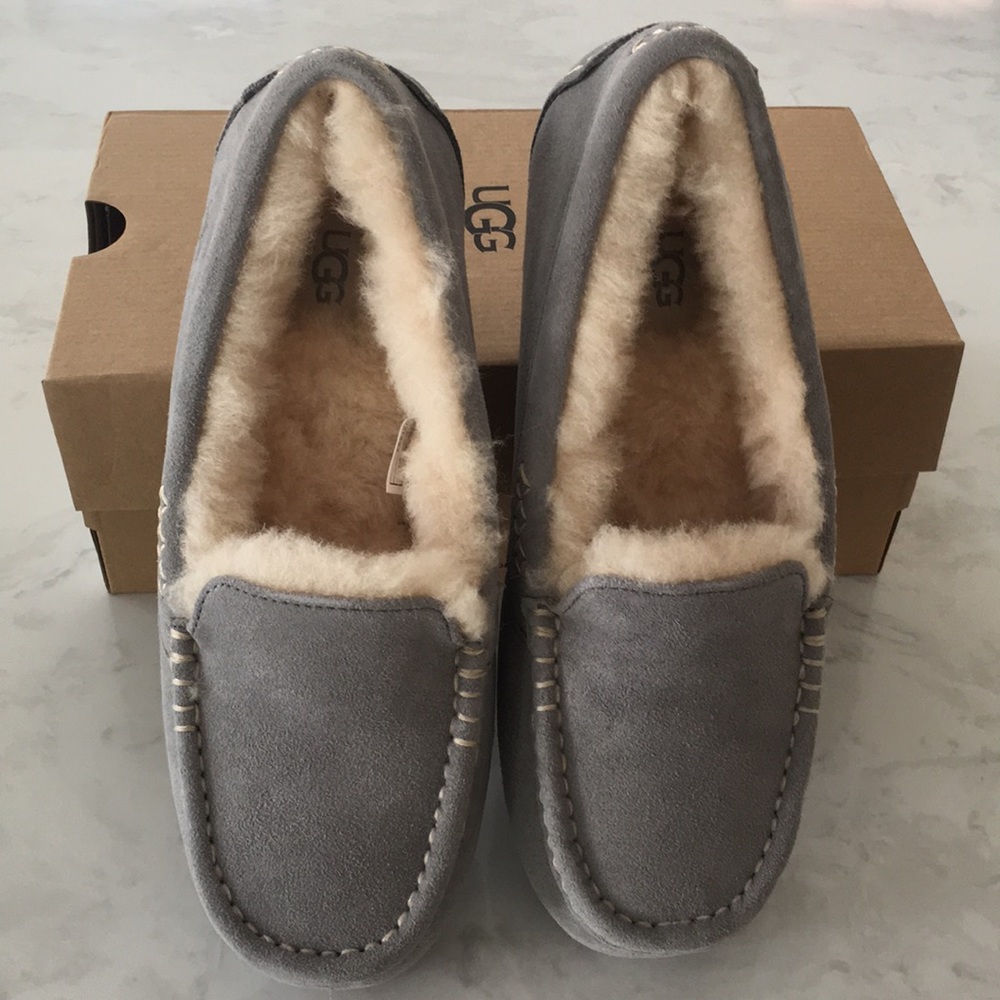 UGG Ansley Light Grey Slippers - New